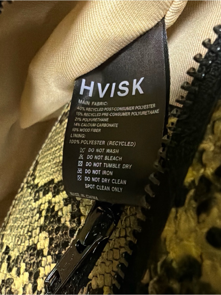 Hvisk Scape Small Shell Yellow Snakeskin Vegan Leather Shoulder Bag H2354 Nwt — image 8 of 8